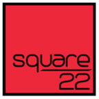 Logo: red square with a black border displaying the word 'square' and the number '22'.