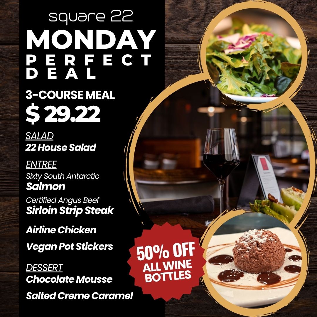 Daily Specials & Events | Square 22 Strongsville | 3-Course Deals ...